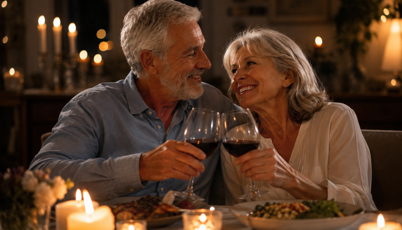 Dinner aux chandelles entres amoureux